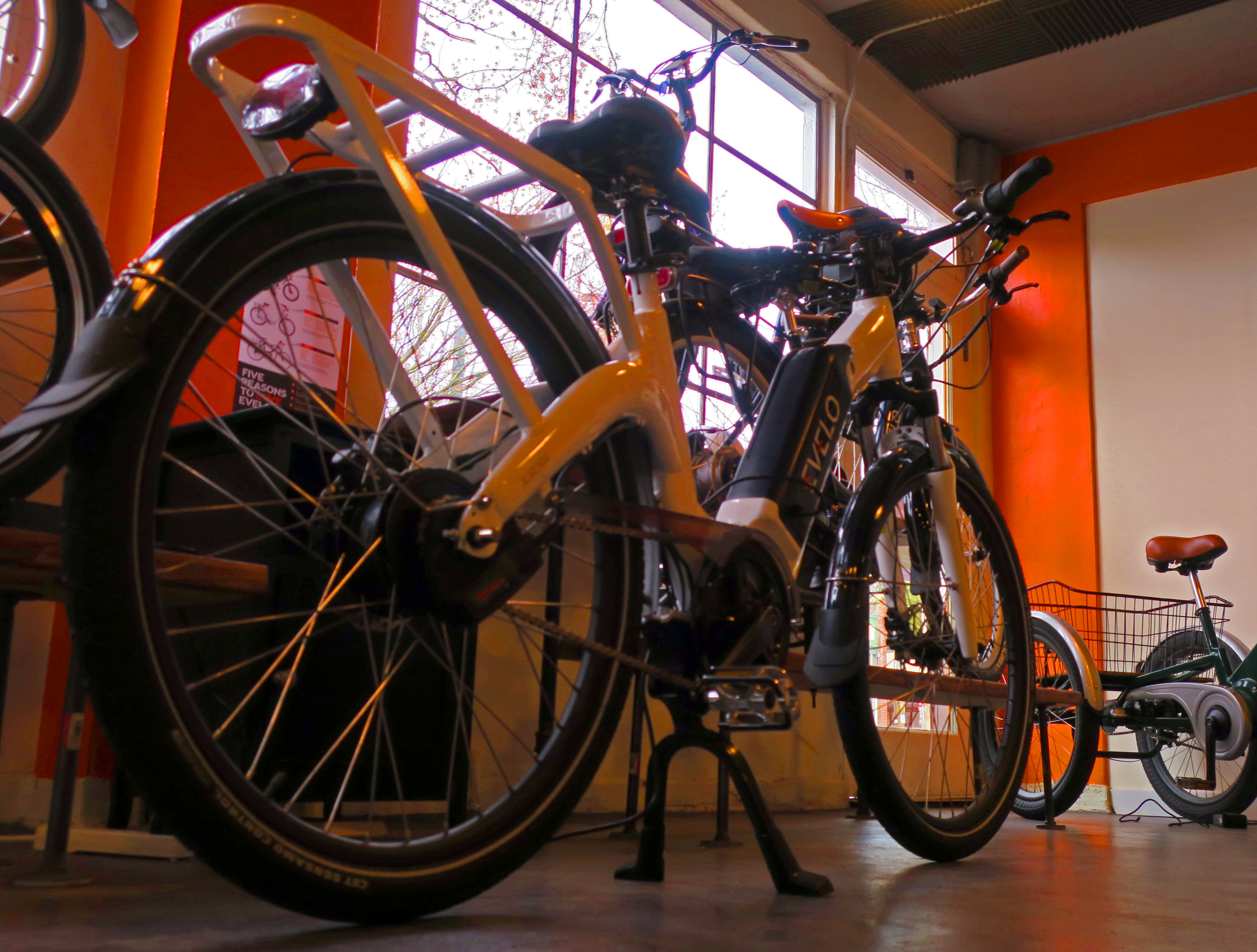 The Evelo showroom in the Madrona  Neighborhood features the companies direct-to-consumer e-bikes.