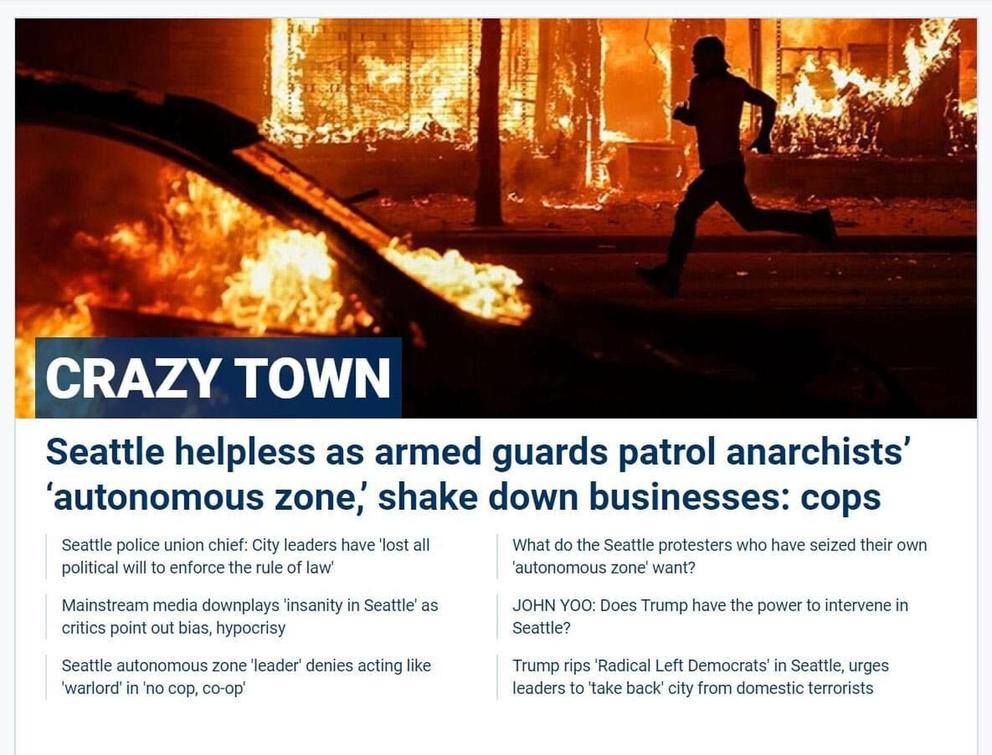 Fox News homepage with incorrect photo on their homepage