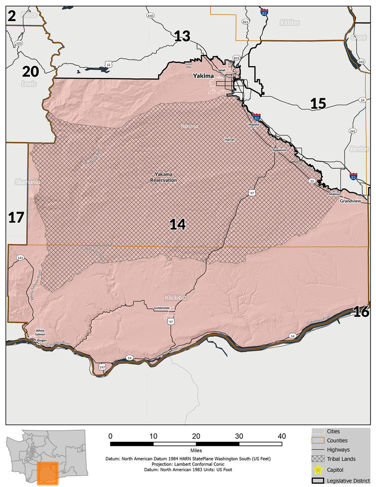Mapa del nuevo Distrito Legislativo 14