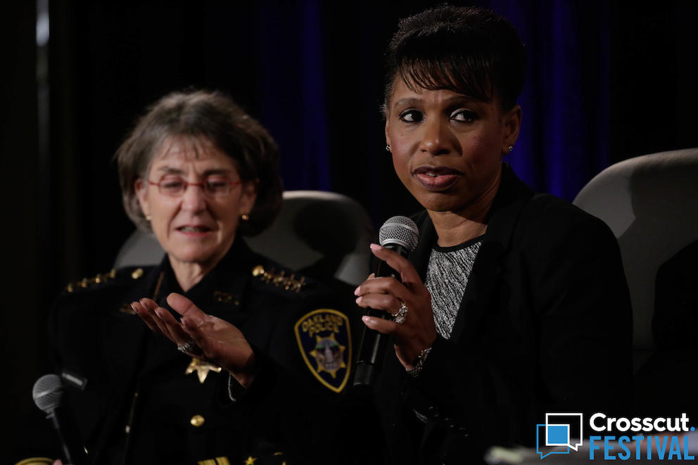 Seattle Police Chief Carmen Best during 'Top Cops Talk Police Reform' at Crosscut Festival 2018 in Seattle on Feb. 3, 2018.