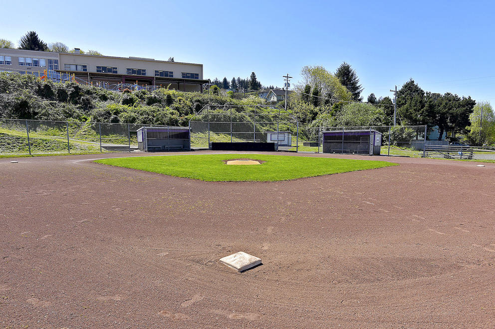 The baseball field in Astoria where a KKK rally was once held