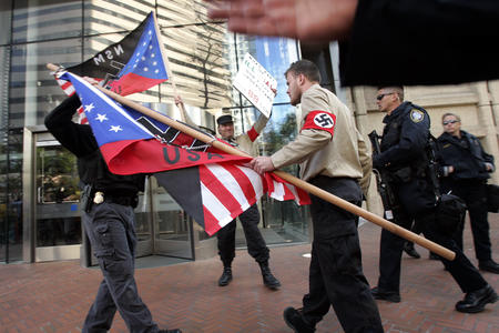 neo-Nazi demonstrators