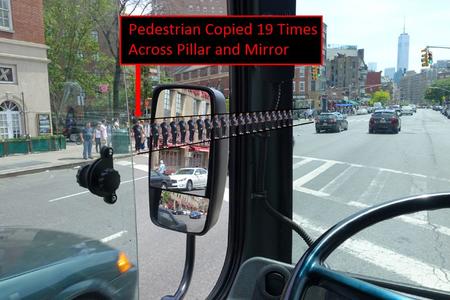 Metro bus mirror
