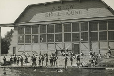 vintage photo of the rowing facility