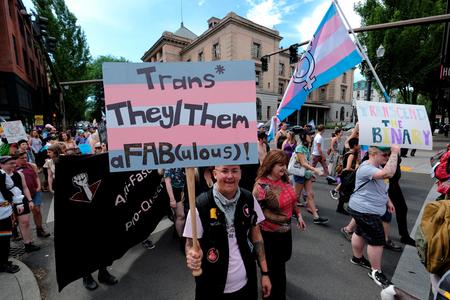 protest supporting trans rights