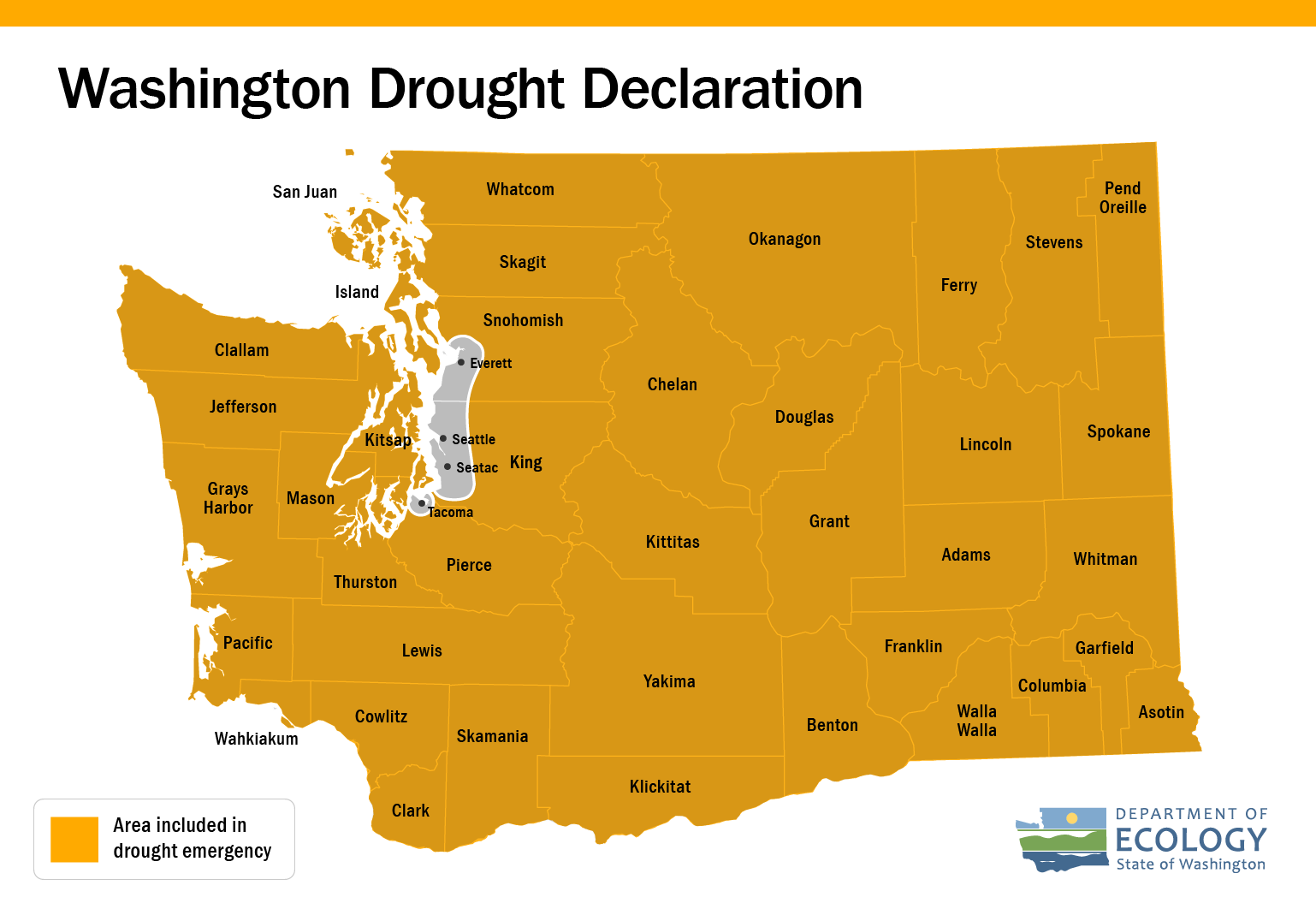 WA drought emergency map