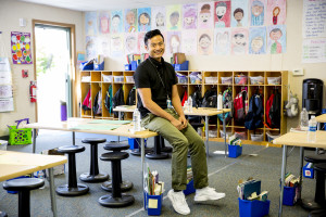 Kert Lin, a fourth-grade teacher at Lakeridge and a UW College of Education alumnus.