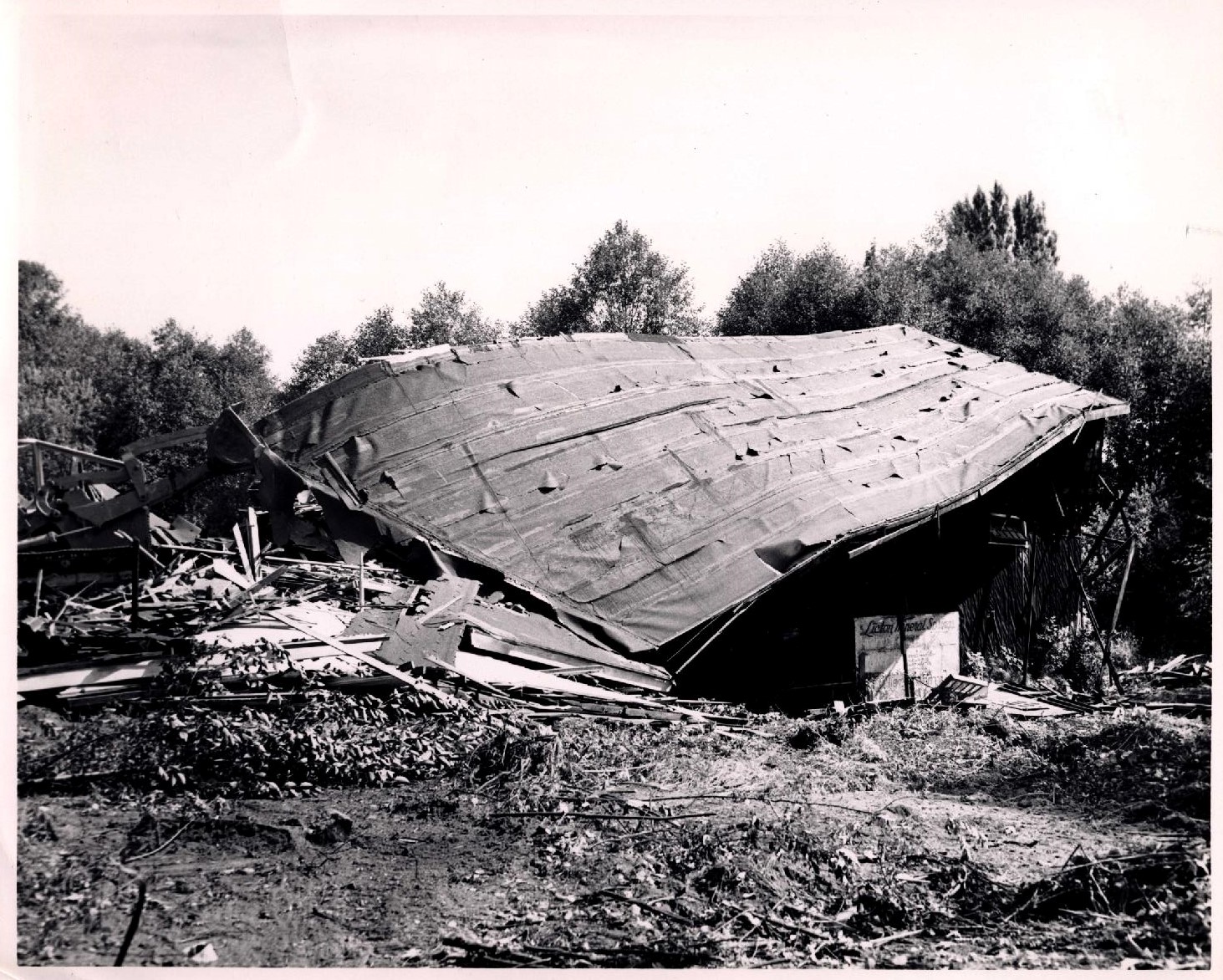 A destroyed building