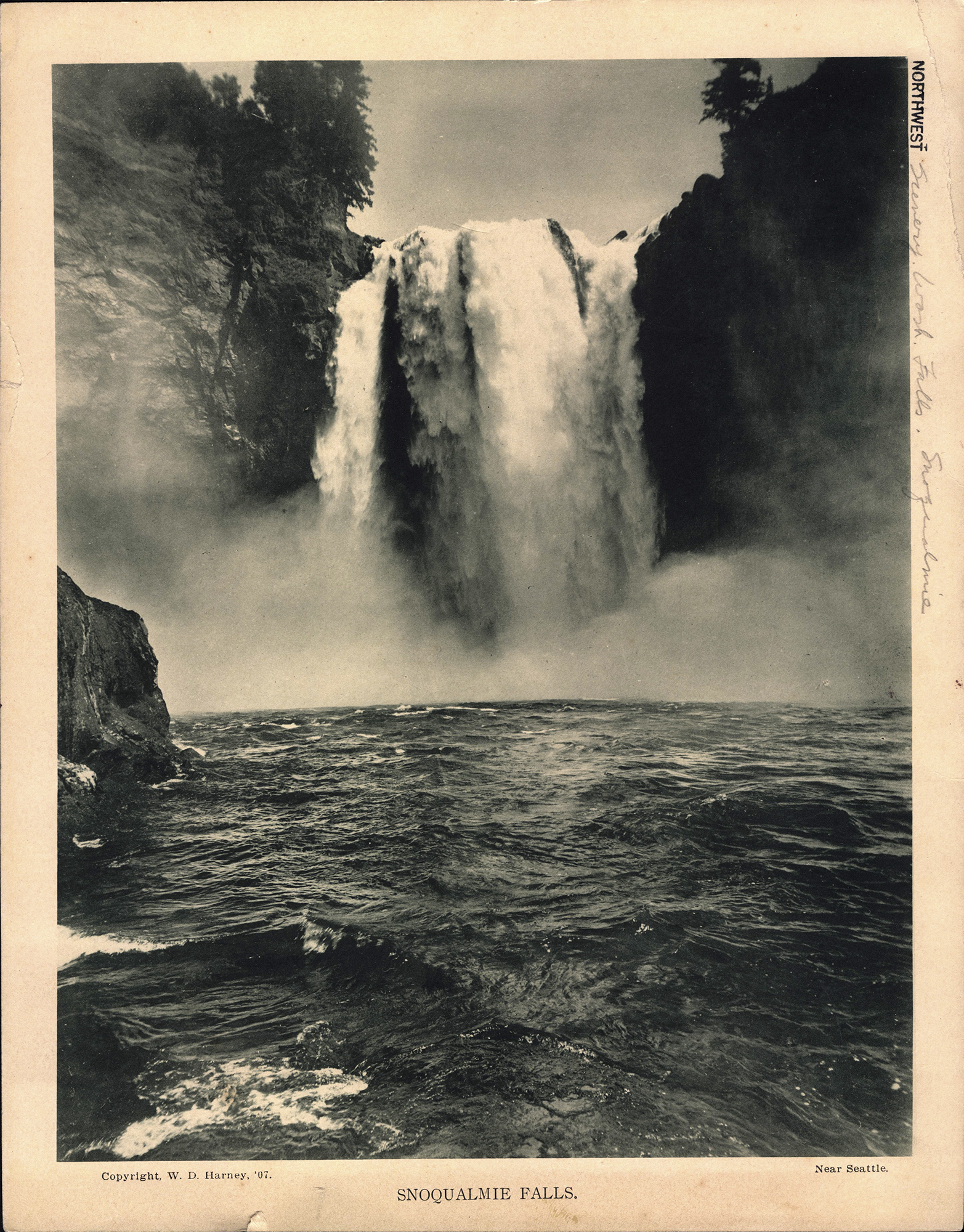 Historical photo of Snoqualmie Falls