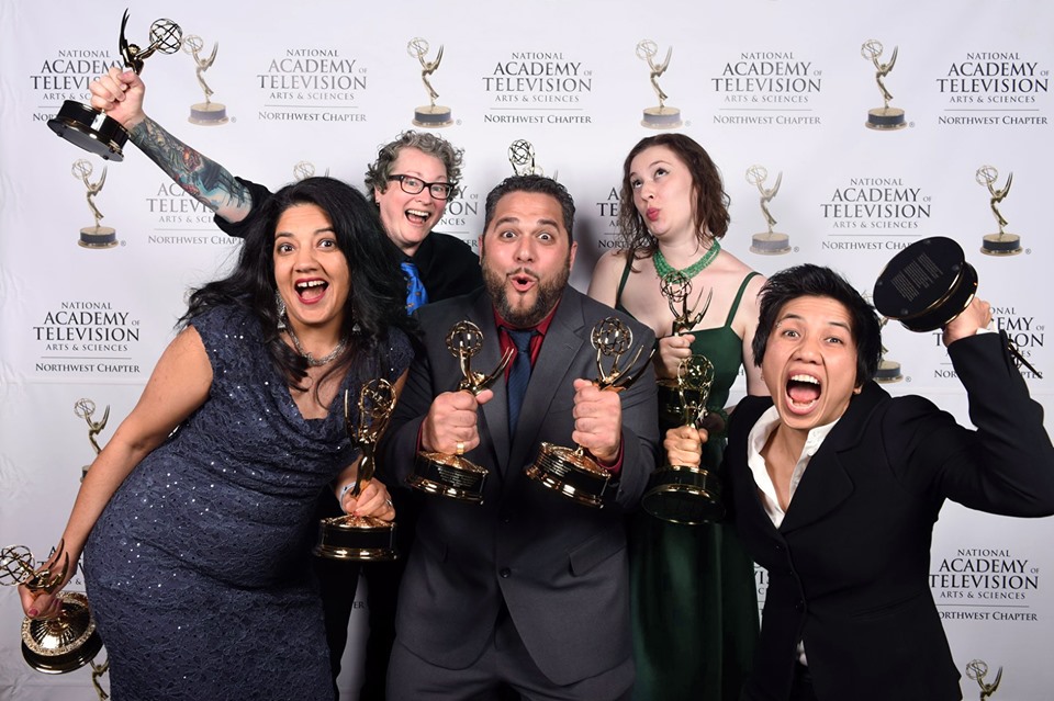 Celebrating the Emmy win