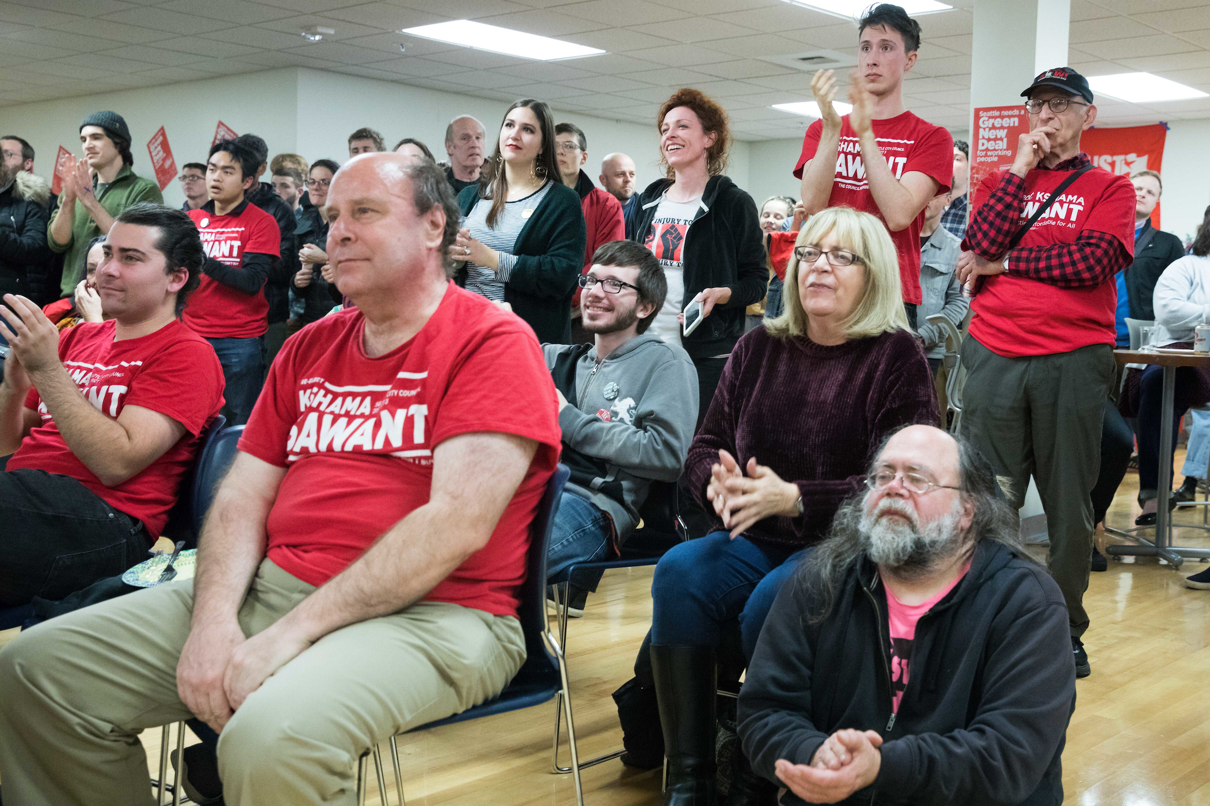 Sawant supports attend an election watch party