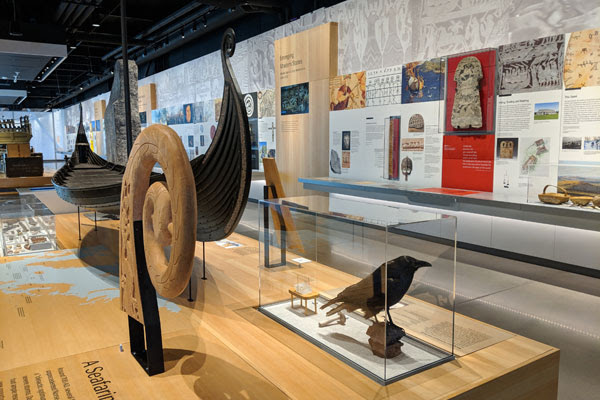 viking artifacts in museum cases