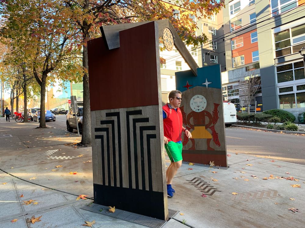artwork portal on city street