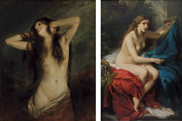 Two oil paintings of nudes