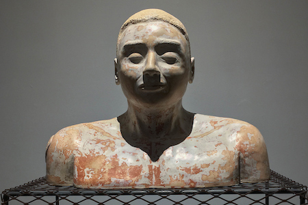 Adrián Gómez's ceramic bust, Niño de Oro