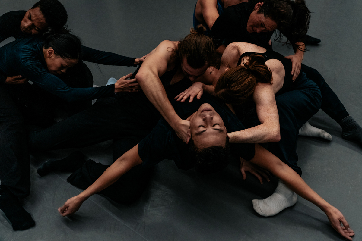 dancers in a tangle on the floor