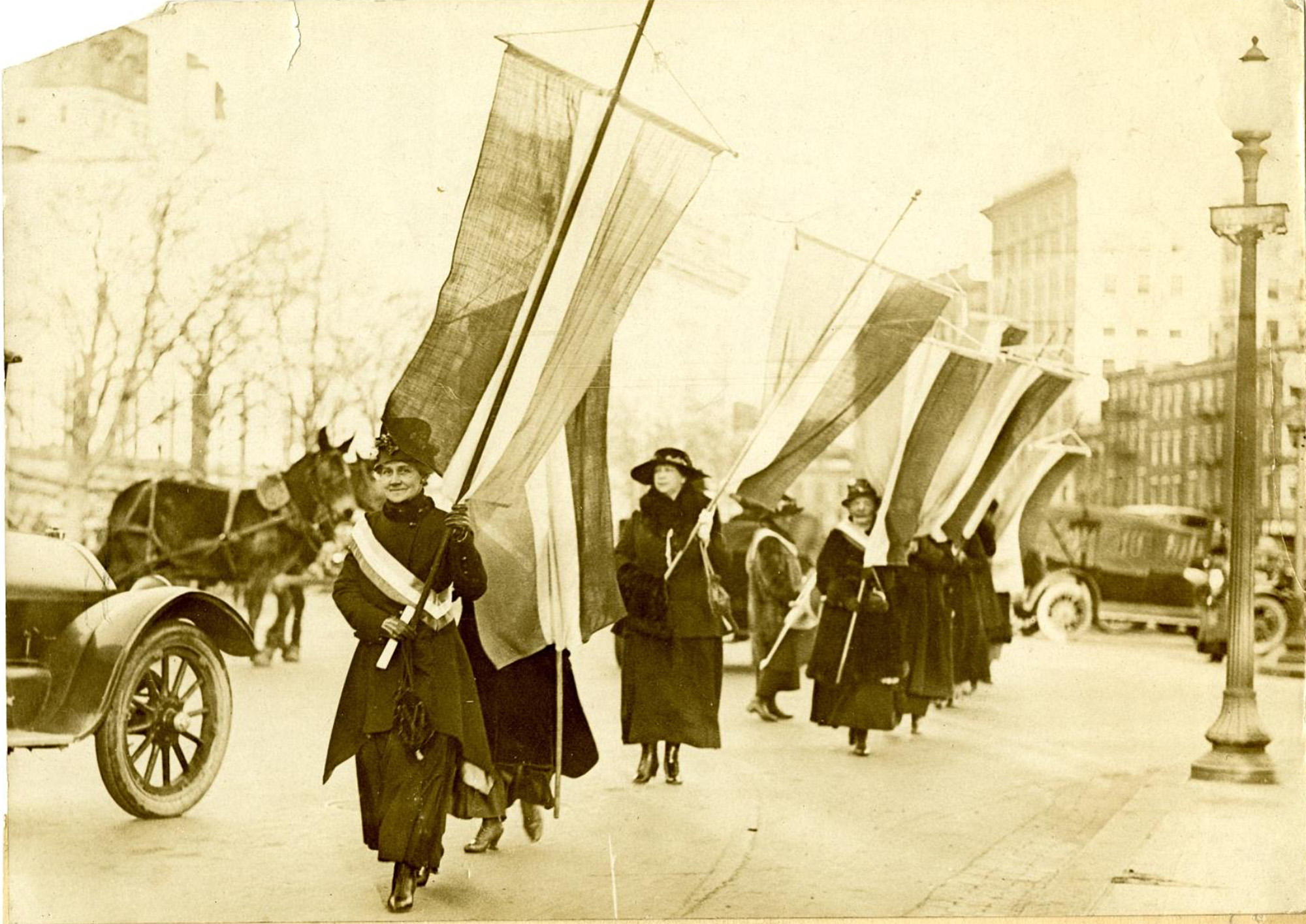 Suffragists protesting
