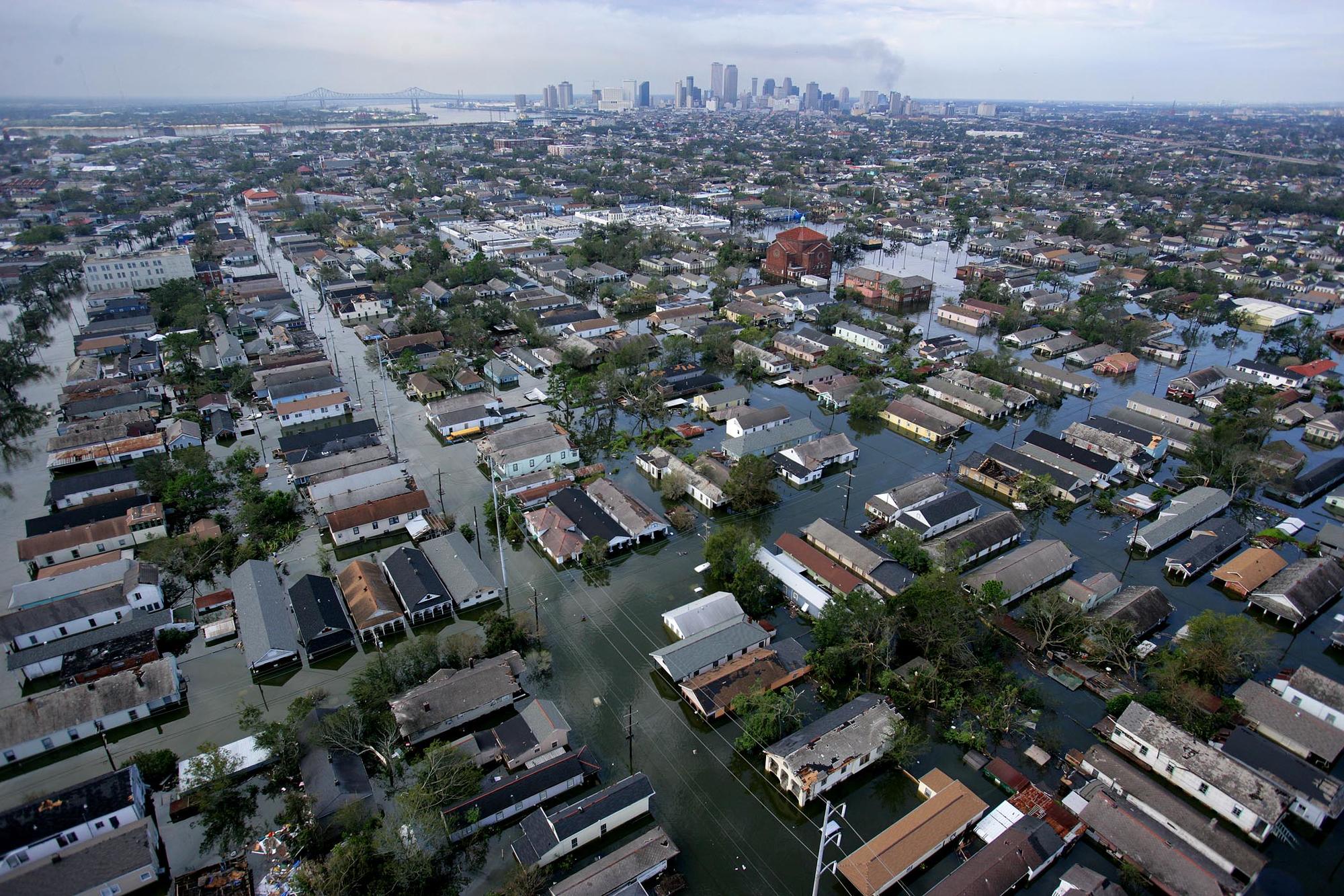 Hurricane Katrina devastation in New Orleans