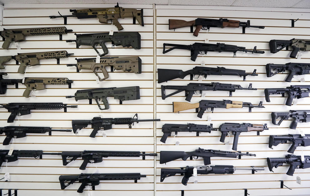 Guns in store display