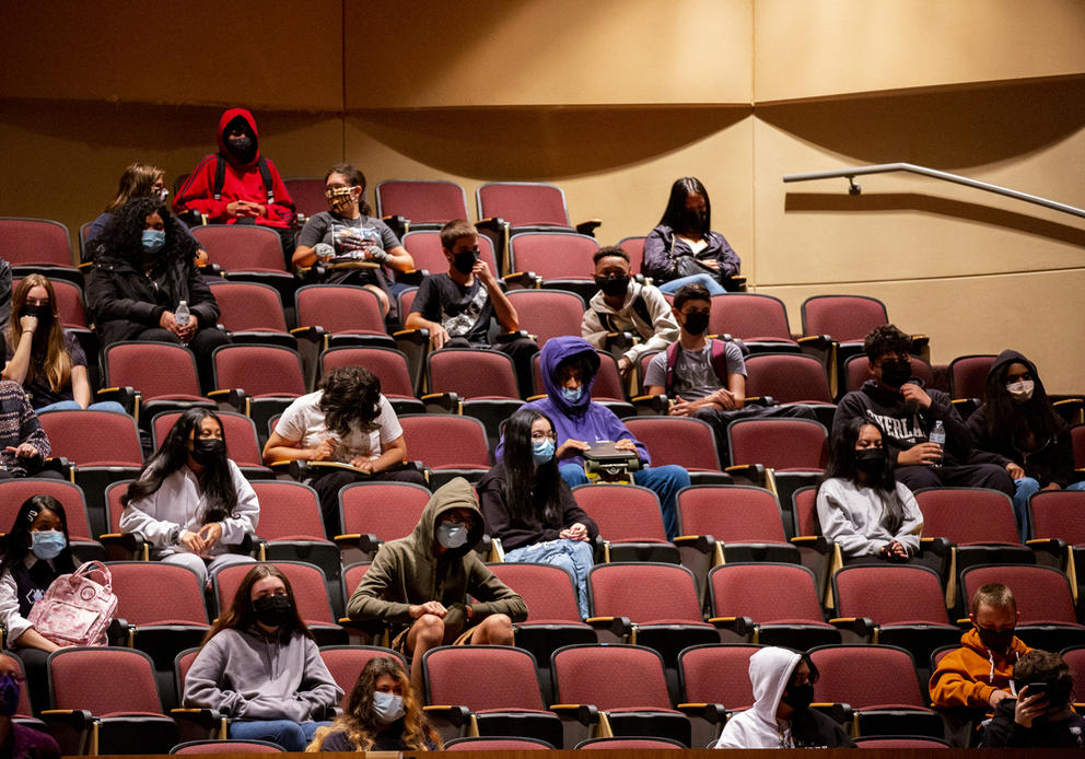 Students in auditorium seats
