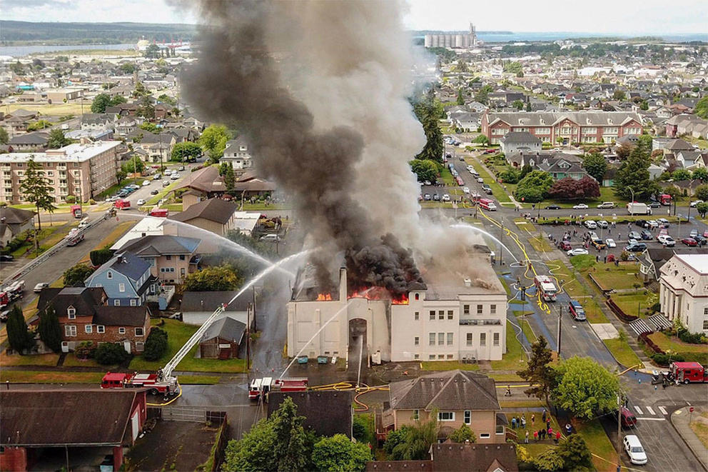 Aberdeen museum burning