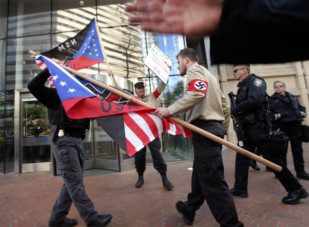 neo-Nazi demonstrators