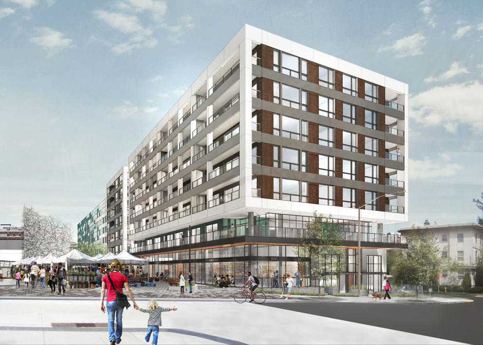 An artist rendering of the Capitol Hill Station Development, a transit-oriented, mixed-income and mixed-use development project that surrounds the new Capitol Hill Light Rail Station. (Courtesy of Gerding Edlen) 