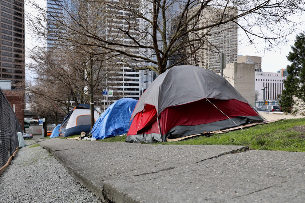 tents being used by the homeless 