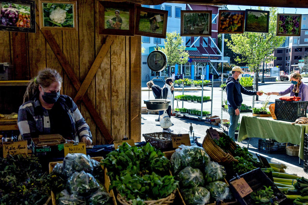 workers at Olympia Farmer's Market