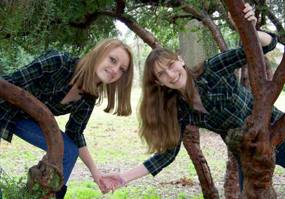 The victim, Katherine Cunningham, right, with sister Emma Cunningham. (Photo courtesy of the Cunningham family)