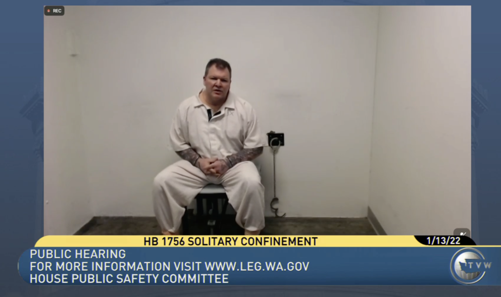 Sterling Jarnagin in solitary confinement cell