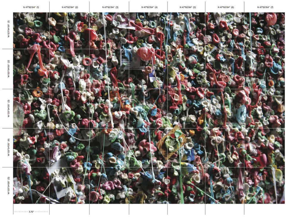 seattle gum wall by color