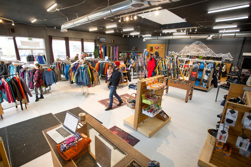 Shoppers mill about newly opened Wonderland Gear Exchange, an outdoor gear consignment store in Seattle's Ballard neighborhood. Photo courtesy of Wonderland Gear Exchange. 