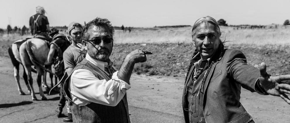 Mas, left, directs on the set of SYFY’s zombie series Z Nation