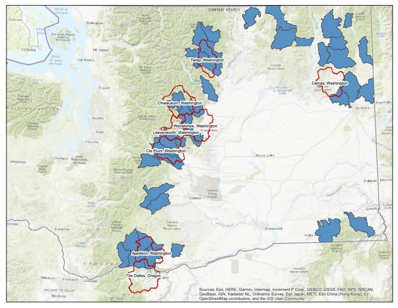 map showing wildfire prone areas