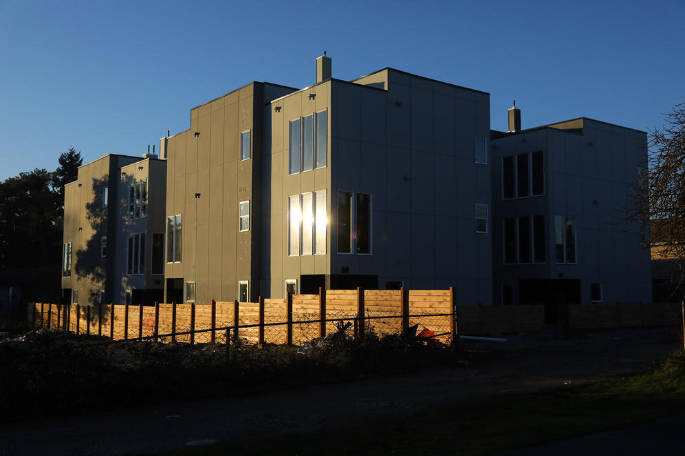 a newly built quadplex home in Seattle