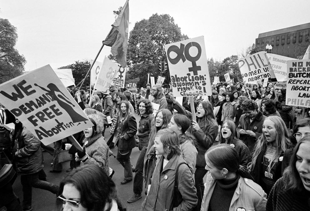 Abortion rights demonstrators in 1971