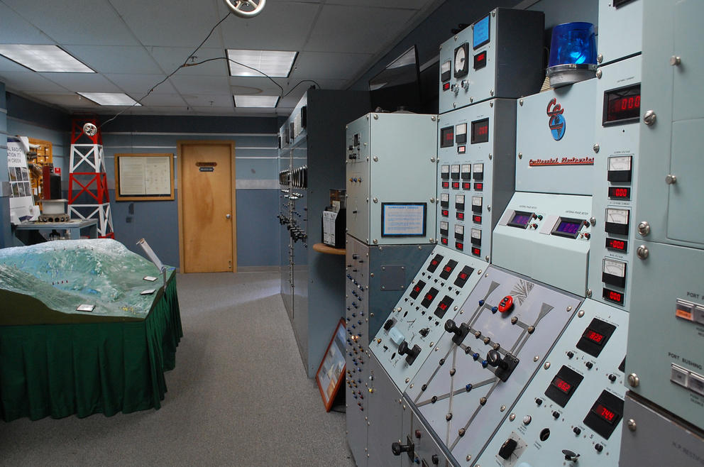 Control room inside Jim Creek station