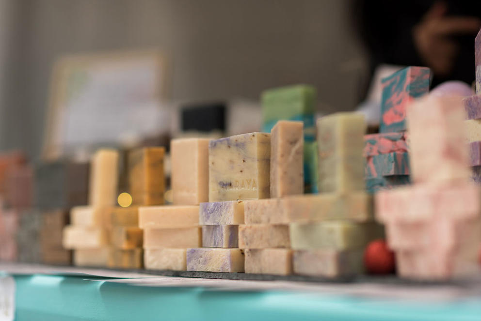 Soaps on display