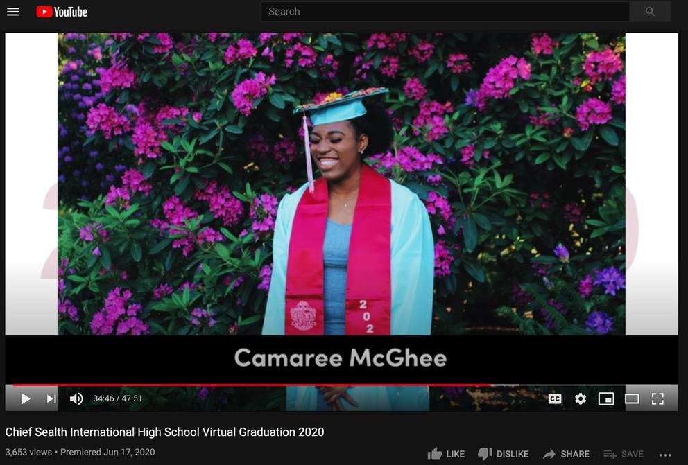 Screenshot of graduation
