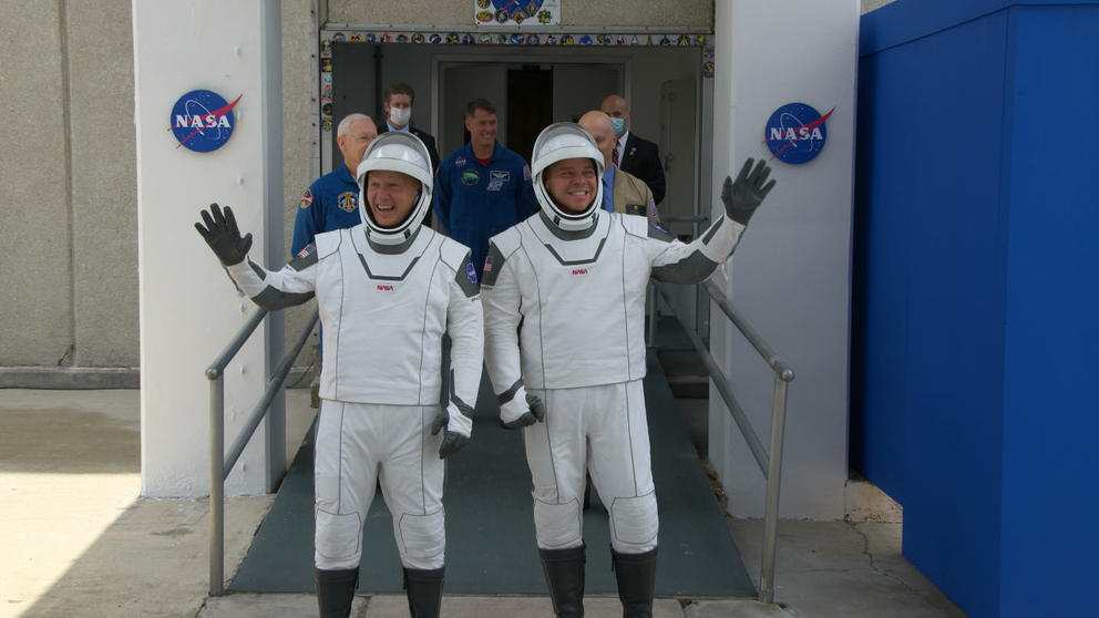 astronauts suited up
