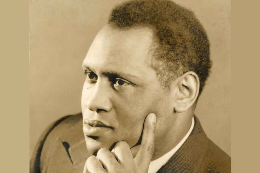 A portrait of Paul Robeson.