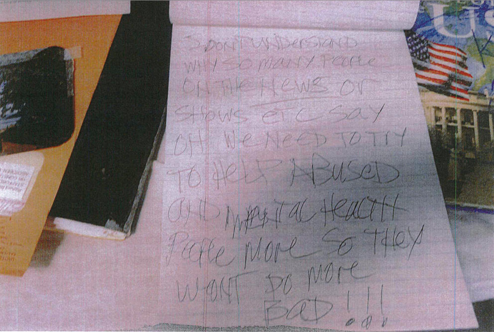 A prisoner suicide note