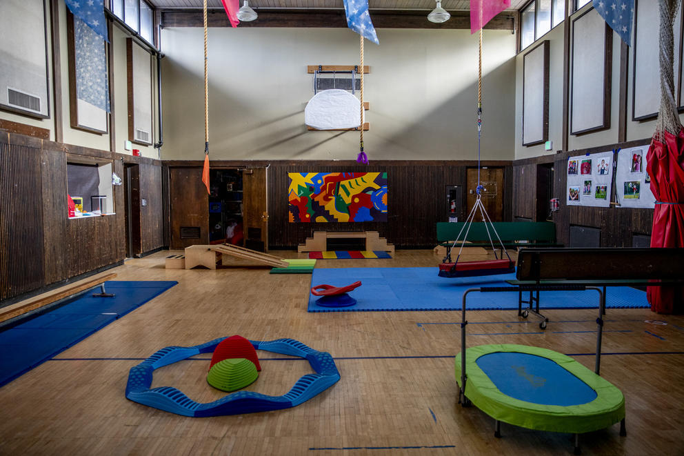 indoor gym at Experimental Education Unit in Seattle