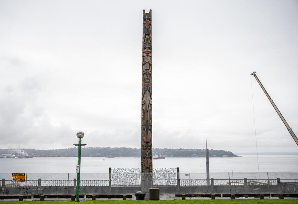 A totem pole at Victor Steinbrueck Park