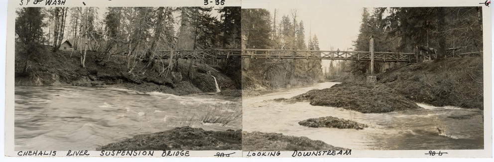 Archival image of a bridge spanning a river