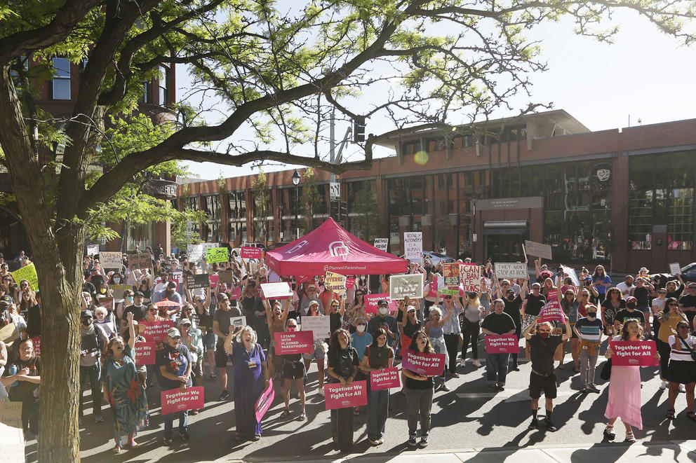 Abortion protest in Spokane