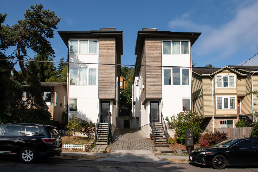 two townhouses side-by-side
