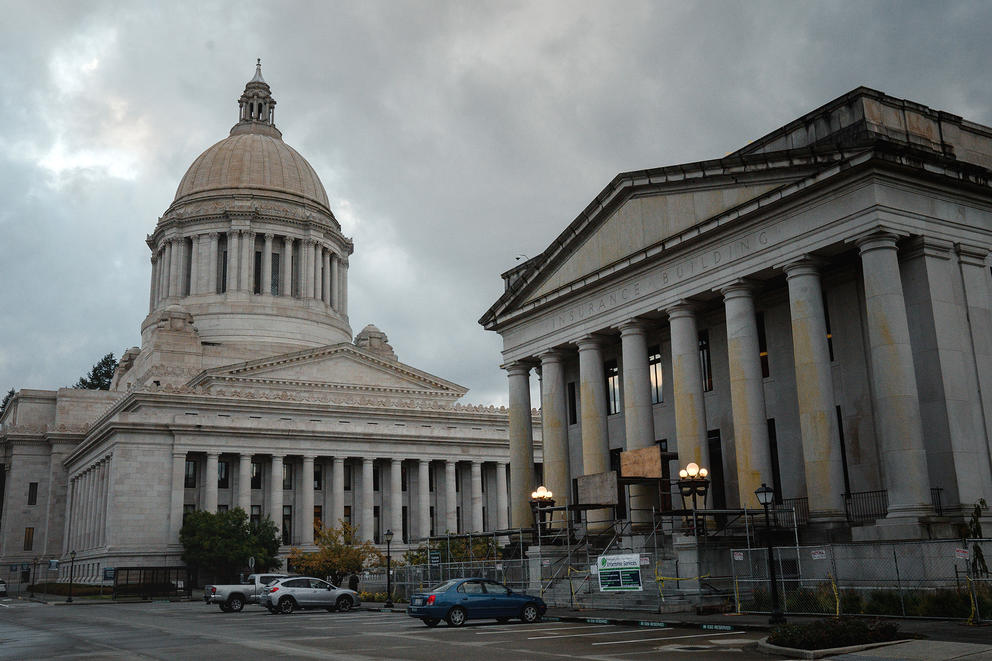A picture of the state Capitol building in Olympia.