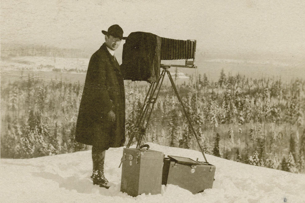 Asahel Curtis with large camera